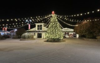 Blakes Cider Mill in Armada, Michigan with holiday lighting from Let It GLOW