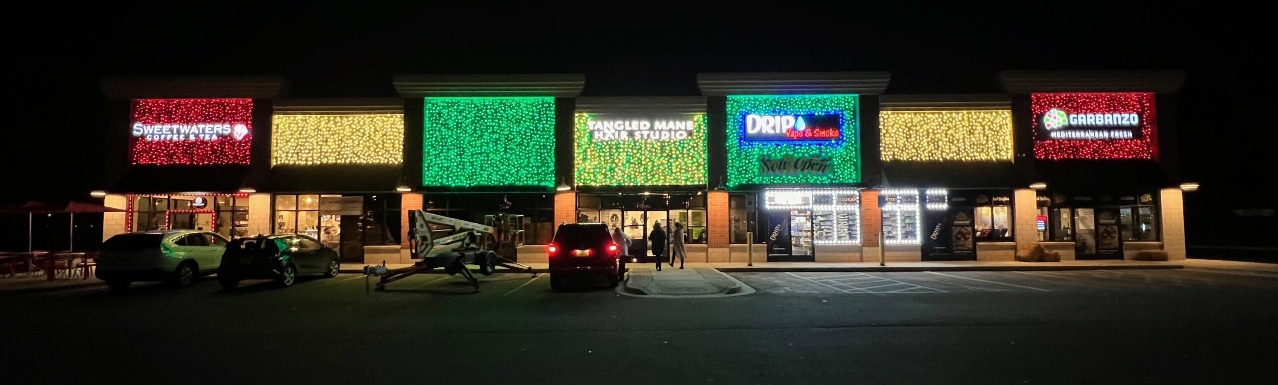 Commercial Christmas Lights for a Plaza